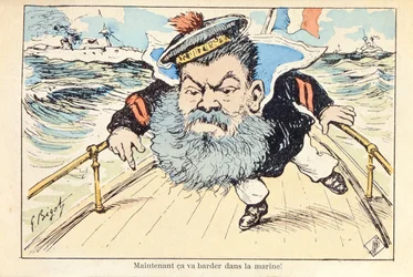 Caricature of the Minister for the Navy, Camille Pelletan